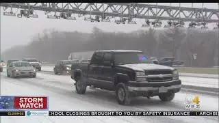 Speed Limit Reduced On Mass Pike During Snowstorm