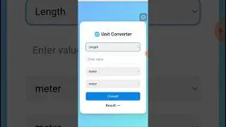 Create a Unit Converter using HTML, CSS & JS to convert length, weight, and temperature #ai #gpt