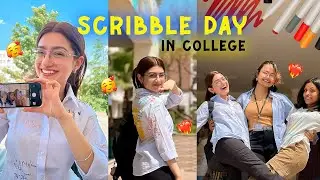 COLLEGE MEIN SCRIBBLE DAY✍️🖍️🎨|| AMULYA RATTAN