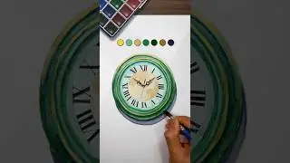 How to Paint a Clock That Looks Detailed | Watercolor Tutorial #drawing #watercolorpainting