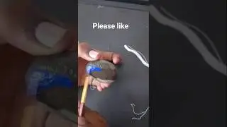 very easy drawing of doremon on  stone#  Doremon # drawing # stone drawing#YouTube shorts#colors