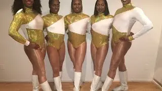 Prancing Elites performing to ASU Marching Band 