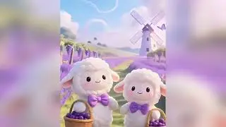 Cute little lamb picking colourful fruits #可愛い #cute #cuteanimals #adoreble #cutelamb #aicartoon