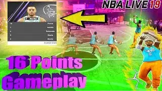 NBA LIVE 19 DROPPED 16 POINTS WITH MY GODLY 6'8 WINGSHOOTER !!!! | 3V3 Gameplay
