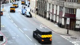 Armoured Police Van Convoy during 8 August 2011 London Riots