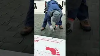 Emergency tarp #satisfying #satisfyingvideo #construction #roofing #shorts