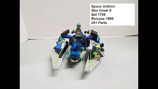 Lego Space Unitron Star Hawk II Set 1789 from 1995 Time Lapse Speed Build