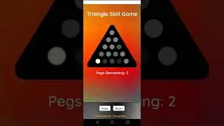 Triangle peg game Speedrun | Tutorial (not really)