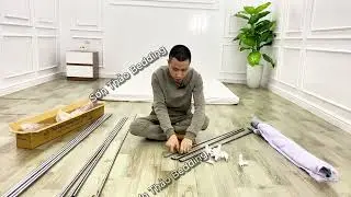 Hướng dẫn lắp màn khung inox không khoan tường Sơn Thảo