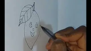 Step By Step Tutorial&nbsp; - How To Draw A Cartoon Mango 🥭