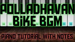 Polladhavan Bike BGM Piano Tutorial with Notes | G.V.PrakashKumar | VetriMaaran | Perfect Piano