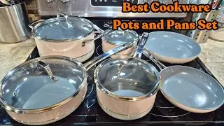 Sur La Table 10 Piece Ceramic Nonstick Cookware Pots and Pans Set | Best Cookware Pots and Pans Set