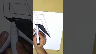Watch how I draw the 3D letter E using just a pencil! Simple yet creative.#drawing #art #lettera #