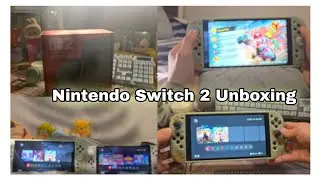Nintendo Switch 2 [aesthetic unboxing 📦] cute accessories + Mario Kart World🕹 & Fortnite Gameplay ✨️