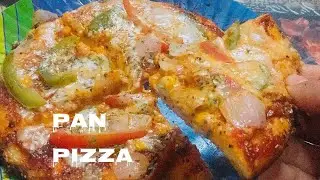 PAN PIZZA | How to make the perfect Pan Pizza | cheese or veg Pizza on Pan without Yeast | 🍕 🍕|