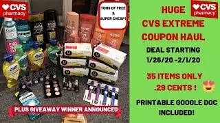 HUGE CVS EXTREME COUPON HAUL DEALS STARTING 1/26/20~35 ITEMS ONLY .26 😱FREE & SUPER CHEAP