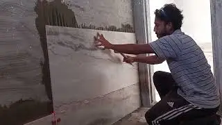 Amazing Design Tile Fitting Process Large format tile installation || 24x48 light grey floor tile