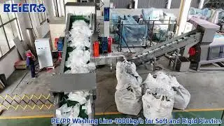 1000kg/h PP&PE Rigid and Flexible Material Washing Recycling Line, +86 13921997061