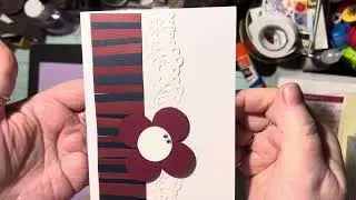 (2357) 4 Petal Flower CARD!   -Easy layout!!!!!! #simplecards