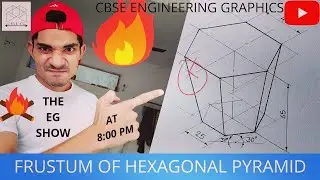 How to draw Frustum of a hexagonal pyramid #theegshow || simple solid || isometric projection CBSE