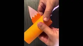 How to make easy cardboard fox🦊 #artandcraft 