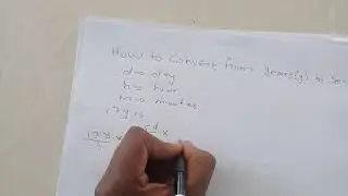 How to convert from years to seconds!!!