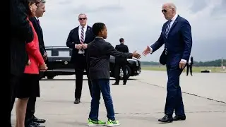 7-year-old boy meets President Biden in Greensboro