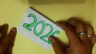 New year 2026 easy card making at home #trending #art #cardcreations #2026 #newyear #diy