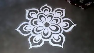 Laxmi puja special alpona design/Beautiful flower alpona design/Beginners alpona 