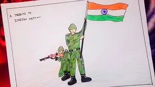 Independence Day Indian Army Jawan Drawing | A Tribute to Indian Army | 2019 Drawing about Soldier |