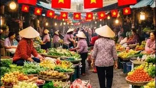 Morning inside a traditional rural market: the authentic life of trading