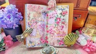 ASMR: Vintage Pink Roses 🌹 & Soft Ballet Whispers 🎶#newjournal #asmr #journaling  #pinkrose