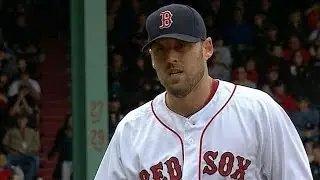 OAK@BOS: Lackey throws six innings of two-run ball