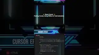 Neon Cursor Effect – HTML, CSS & JS!  