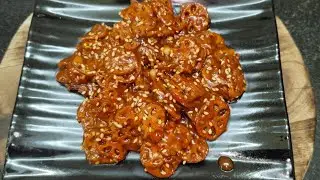 Honey Chilli Lotus Stem 🤤 kuchh new try karo 
