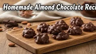 Almond Chocolate Recipe Without Mould |10 Min chocholate Recipe | Homemade Almond Chocolate Recipe 