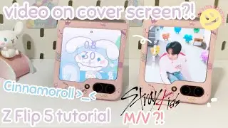 Samsung Galaxy Z Flip 5 Custom video on cover screen tutorial / video cut on cover screen?!