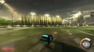 Playing Rocket League doing 1v1s