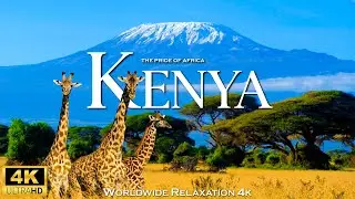 KENYA 4K DRONE Nature Film - Calming Piano Music - Beautiful Landscape