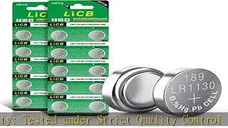 LiCB 20 Pack LR1130 AG10 Battery 1.5V Long-Lasting Alkaline Button Cell Batteries