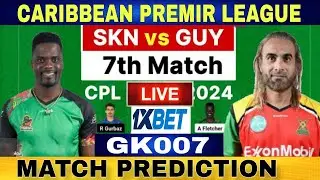 CPL 2024:7th Match SKN vs GUY  Match Prediction |how to play1xbet |NevisPatriots vs Guyana  Warriors