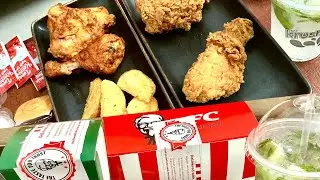 CRISPY 🔥 HOT KFC MUKBANG | Smoky Chicken, Potato Wedges & Virgin Mojito 🍗🍹 | Desi ASMR Feast