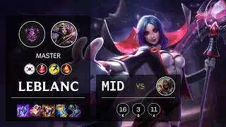 LeBlanc Mid vs Zed - KR Master Patch 11.24b