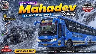 Nepali Map mod||Mahadev travel bus||Himalayan to terai road||review||ETS traffic mod|nepali busskin|