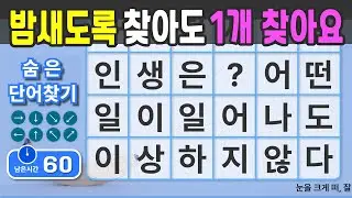 밤새도록 찾아도 1개 찾아요. #108  [숨은단어찾기 | 치매예방 | 치매예방퀴즈 | 치매테스트 | 치매예방활동 | 제목(feat.CLOVA Dubbing)
