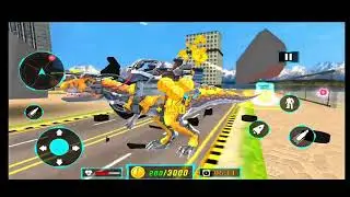 Yellow Dinosaurus Robot Transform gameplay #gameplay #transformers