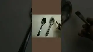 Watch Till End 😳/Realistic Spoon Drawing #shorts #viral #art #trending
