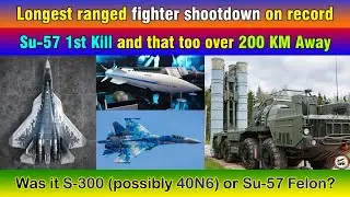 Su-57 1st Kill, 200 km away. Longest ranged fighter shootdown on record.
