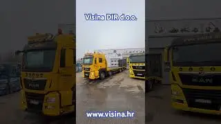 Kamioni za prijevoz strojeva na&scaron;e rental flote ☺️ !