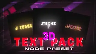 Trending 3D Text Preset for Viral Edits | Free Node Video Preset| Full tutorial